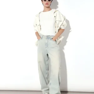 Light Blue Light Wash Baggy Jeans